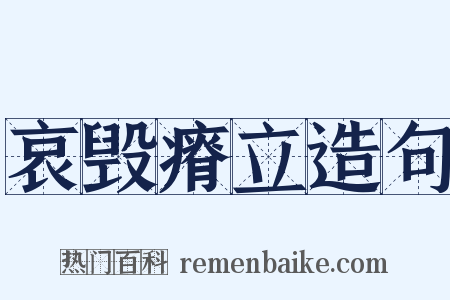 哀毁瘠立造句是什么意思的图片